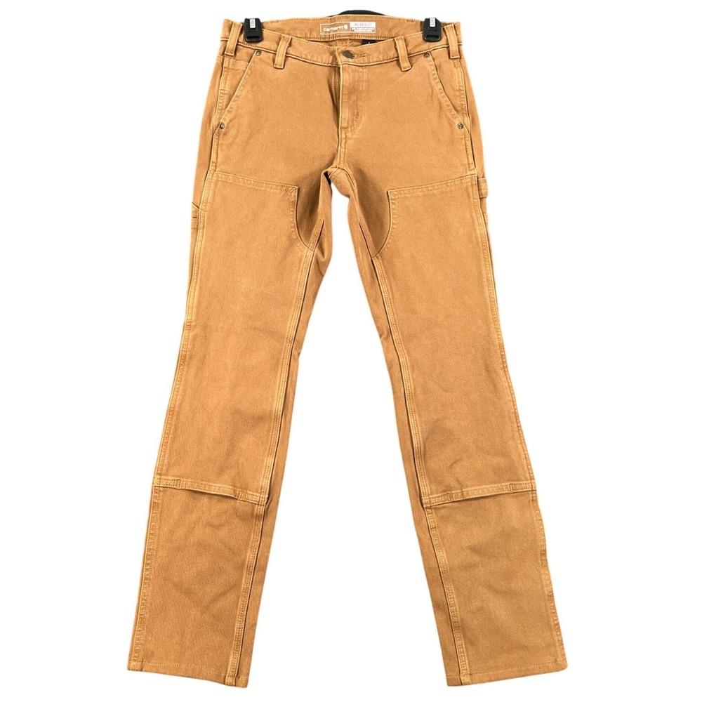 Carhartt Rugged Flex Double Knee Work Pant Womens 2 Canvas Brown Utility
